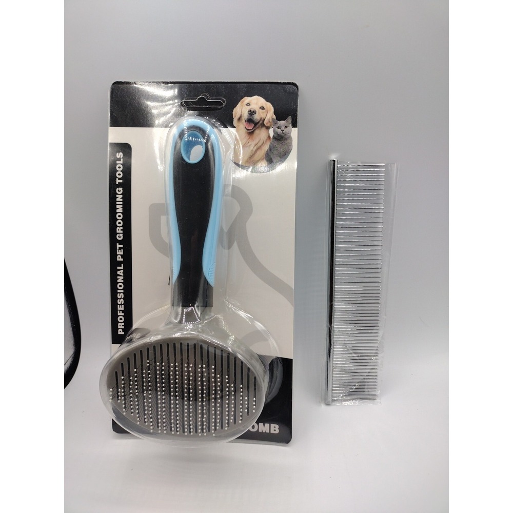 Self-Cleaning Slicker Brush/Comb For Dogs Cats - The Ultimate Brush for Shedding